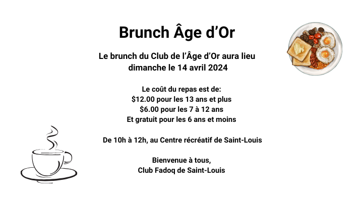 Brunch de la Fadoq!
