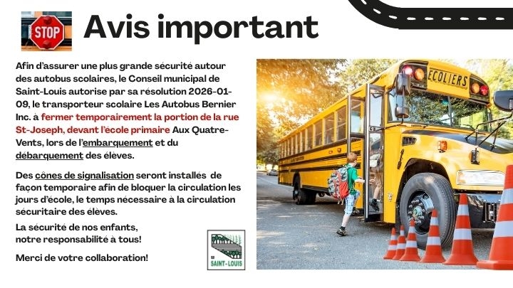 Nouvelles mesures de sécurité routière près des autobus