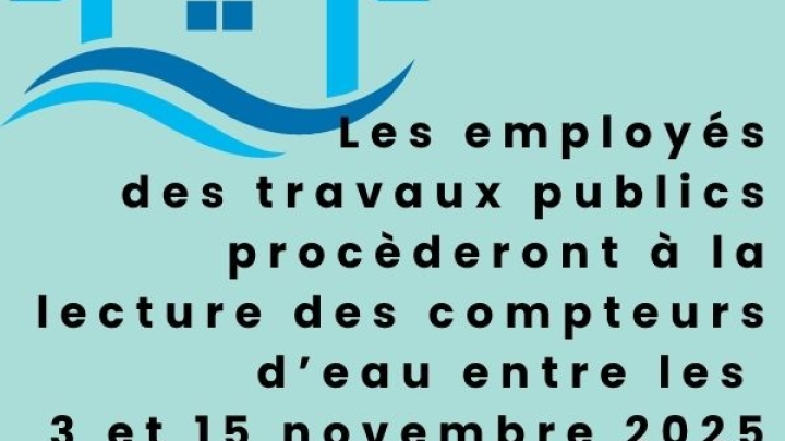 Lecture des compteurs d'eau 2025