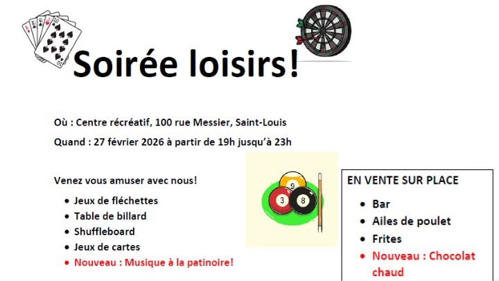 Soirée des loisirs 19h