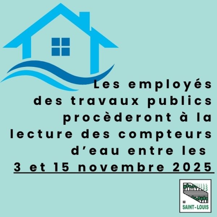 Lecture des compteurs d'eau 2025