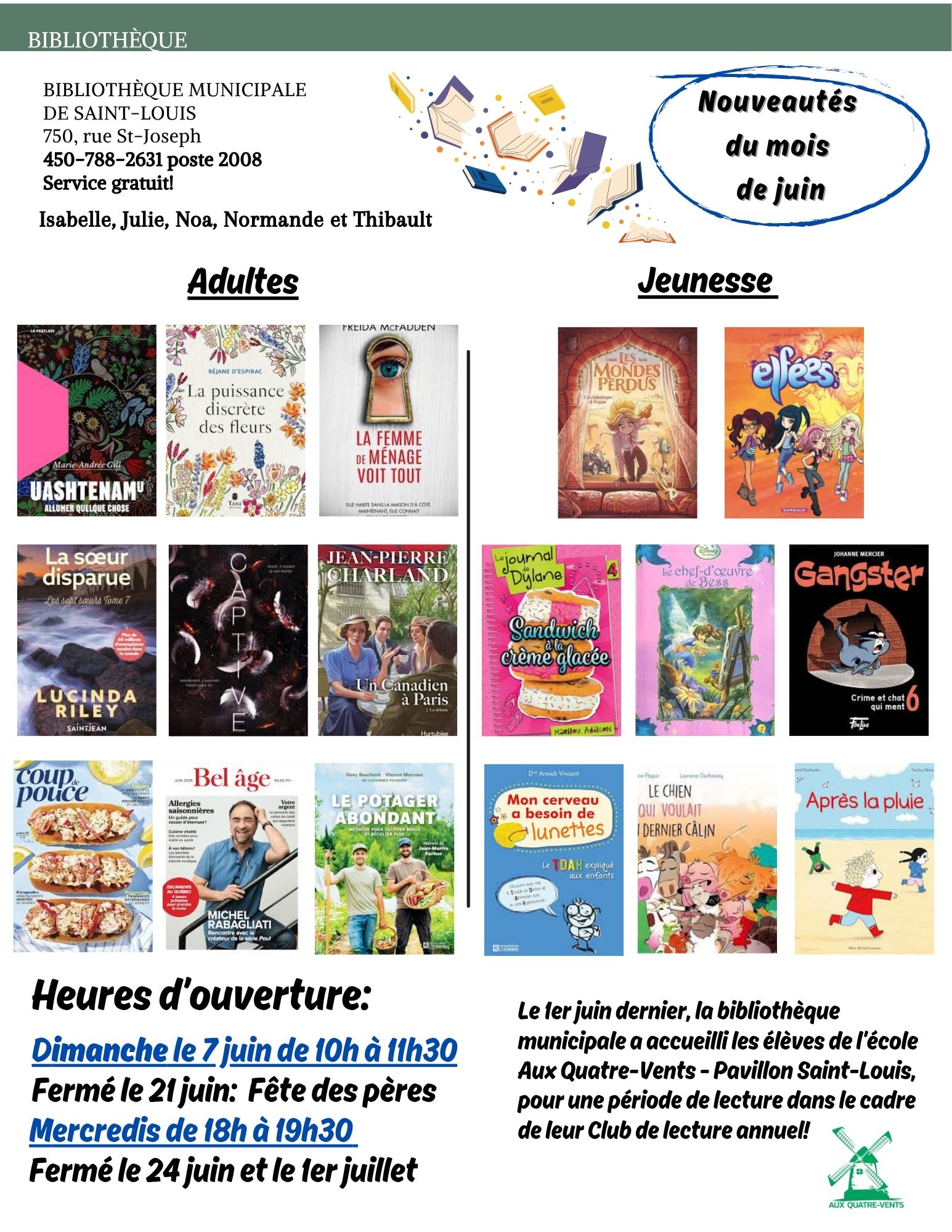 Nouveautés juin