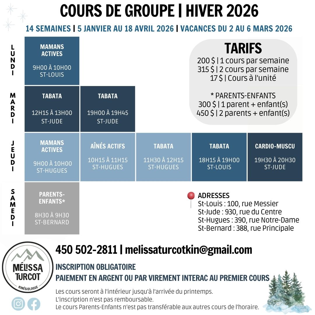 Cours Mélissa Turcot