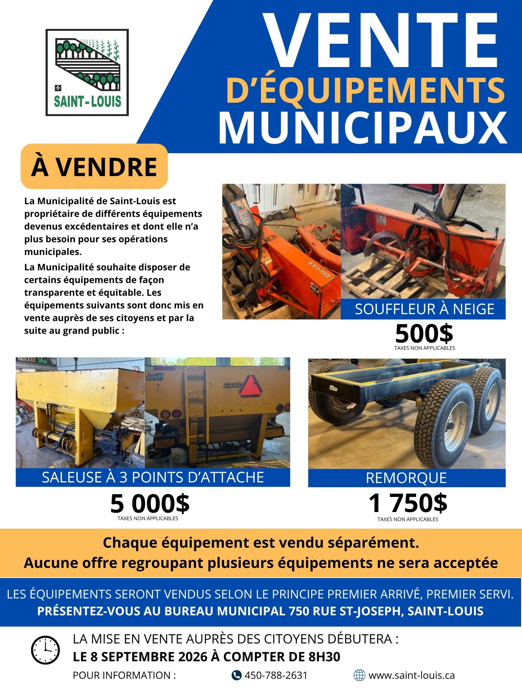 Vente équipement